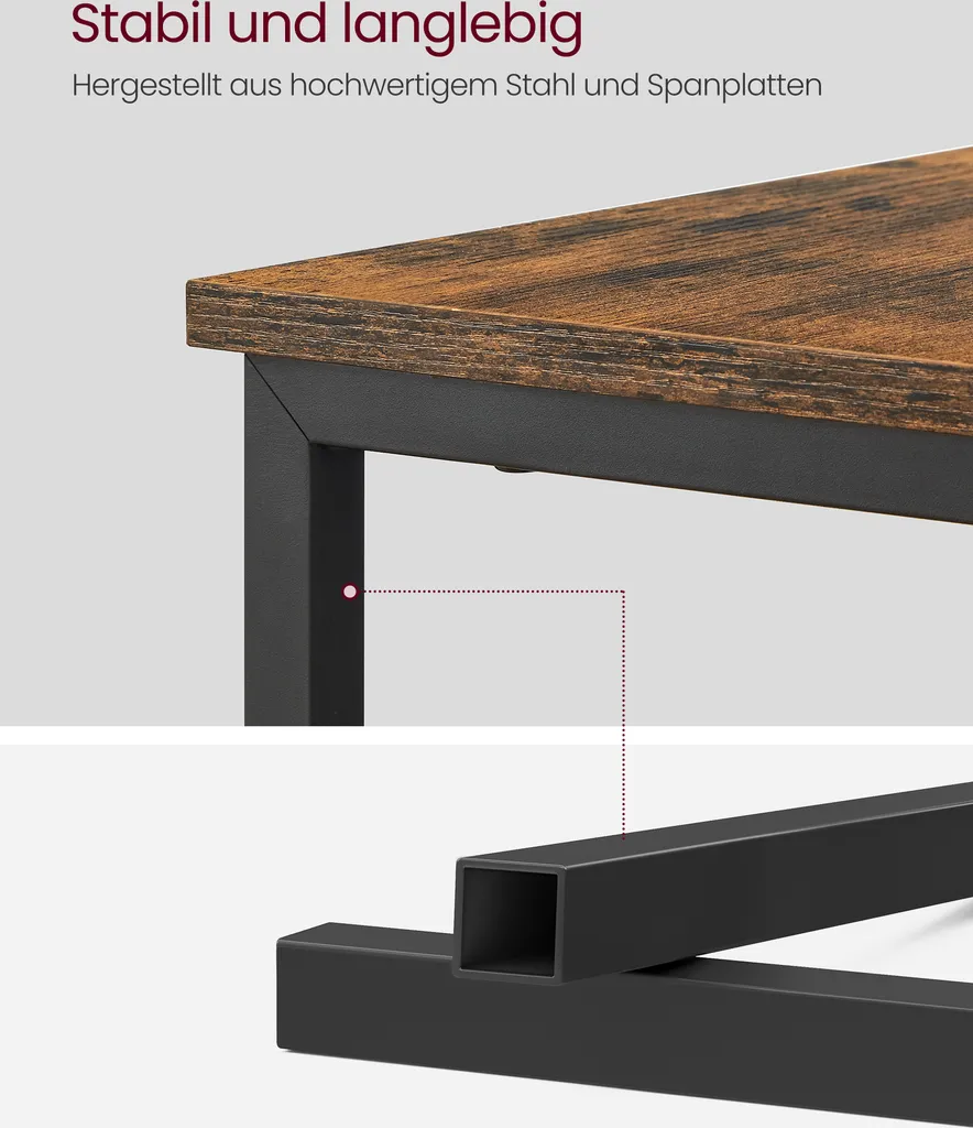 Petite Table d'Appoint avec Prises USB et 2 Tiroirs de Rangement Fermés - 16