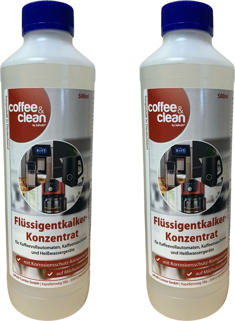 2x 500ml Flüssigentkalker-Konzentrat auf Milchsäure-Basis Produktbild 