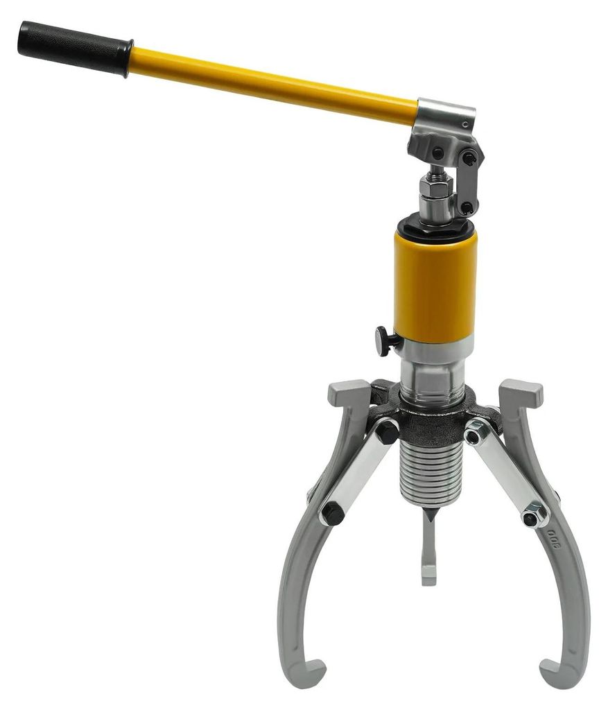 Hydraulischer Lagerabzieher - Set - 10–20 t - 60 mm Hub - 300 mm Spannweite - Für Werkstatt & Baumaschinen-Reparatur - Gelb