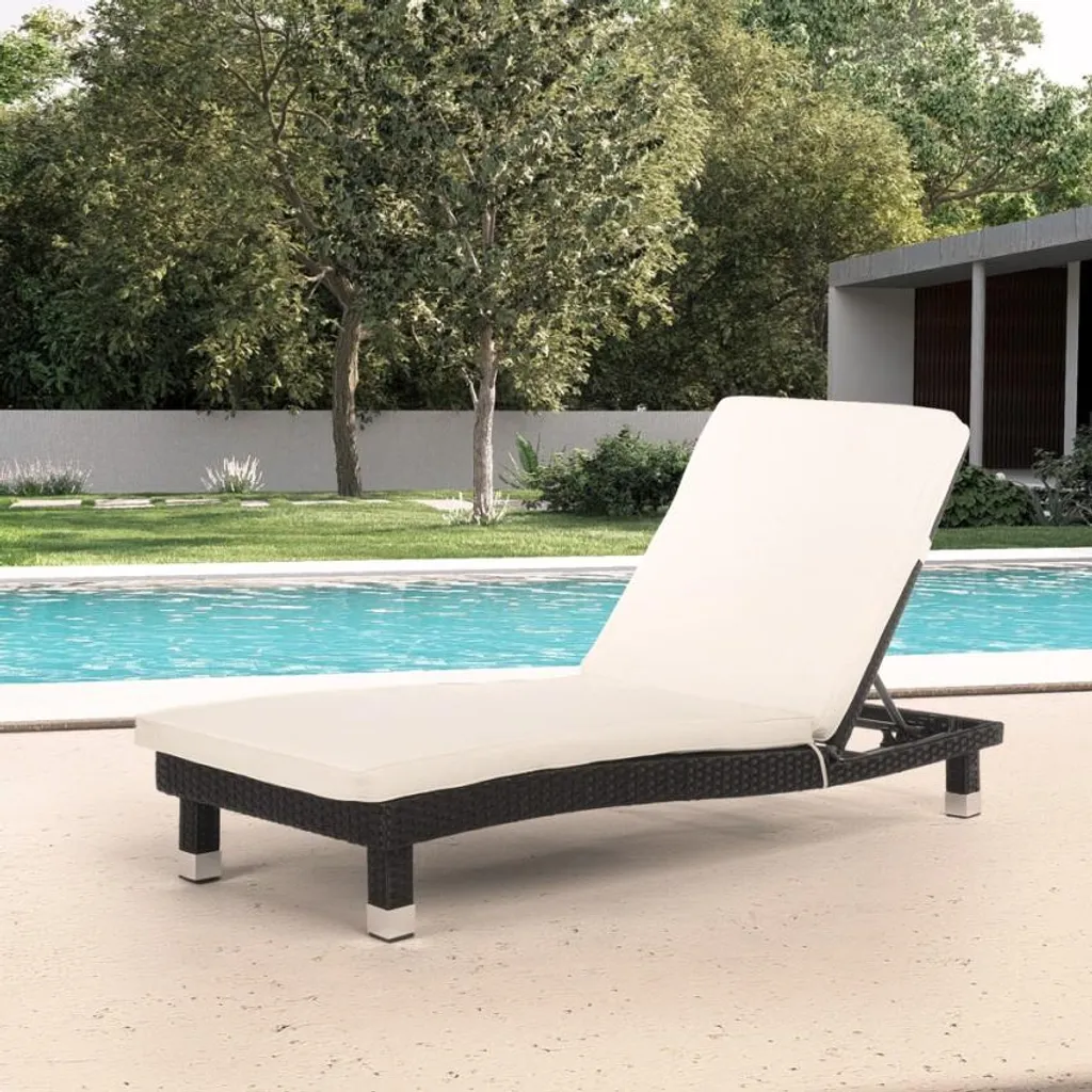 Transat de plage Playa avec matelas pour terrasse et bord de mer
