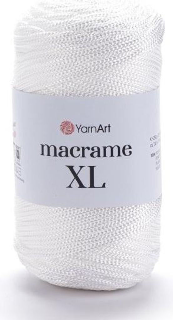 Sznurek poliestrowy YarnArt Macrame XL 3mm 154 / biel Zdjęcie produktu 