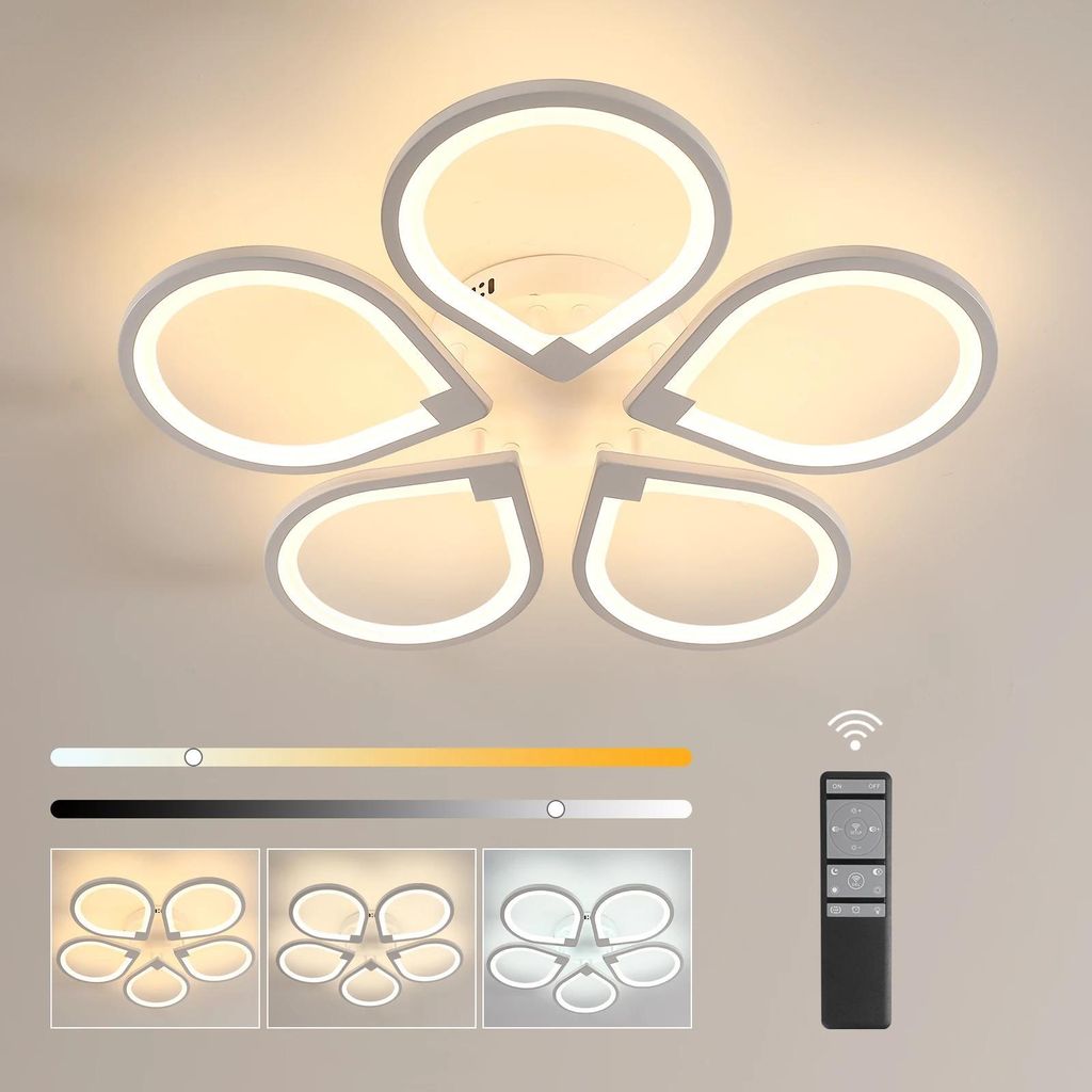 LED Deckenleuchte - 40 W Plafoniere - Fernbedienung - Nicht dimmbar - Aufputz - 220 V AC - Für 15–30 m² - Weiß