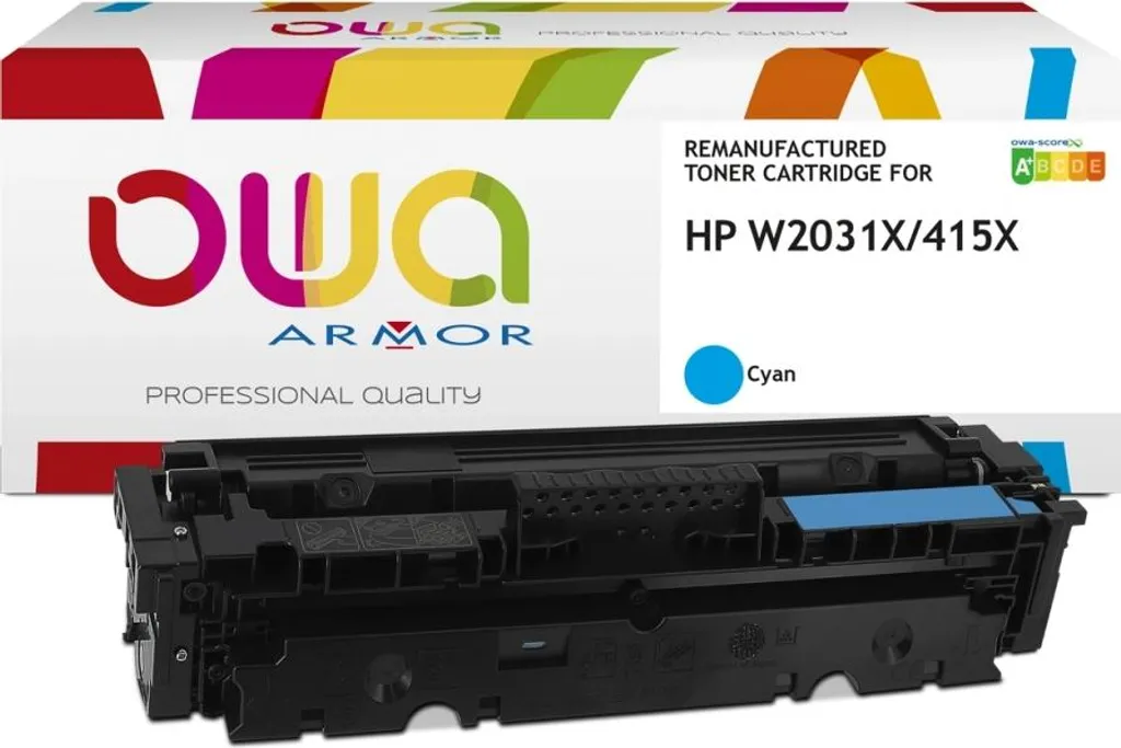 Cartouche de Toner Cyan W2031X pour Imprimante HP Color LaserJet Pro M454