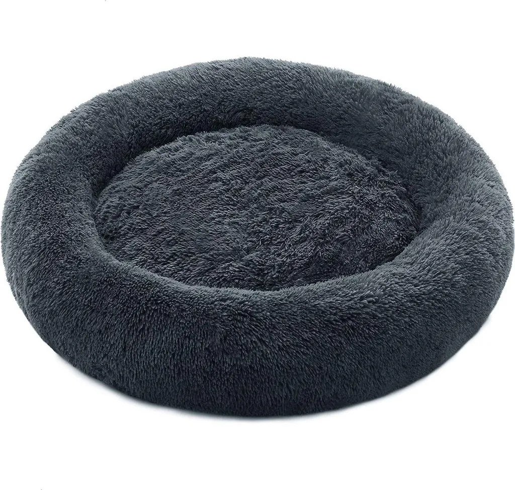 Lit pour chat Ø 100 cm en peluche douce - Coussin lavable grand format