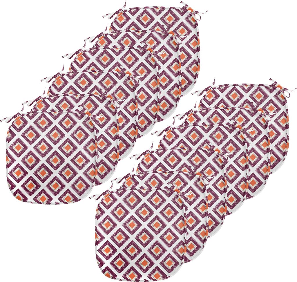 ABAKUHAUS Geometrisch Polster für Esszimmerstühle, Triangles Grafik-Druck, Dekoratives wasserfestes Kissen mit Riemen für Küchensitze, 40 cm x ...