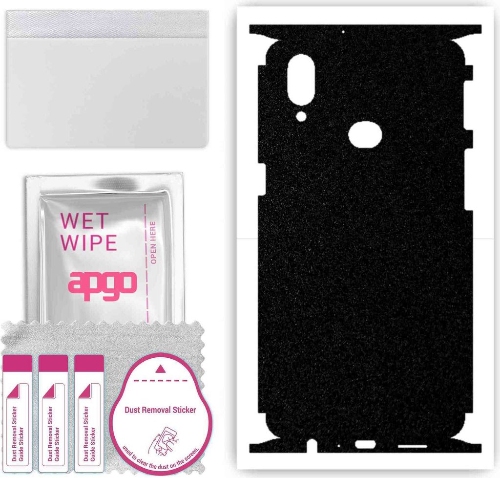 apgo Rückseite + Seiten Schutzfolie, Skin, kompatibel mit Samsung Galaxy A10s, Hinten Displayschutzfolie aus Vinylfolie, kratzfest, einfache Monta...