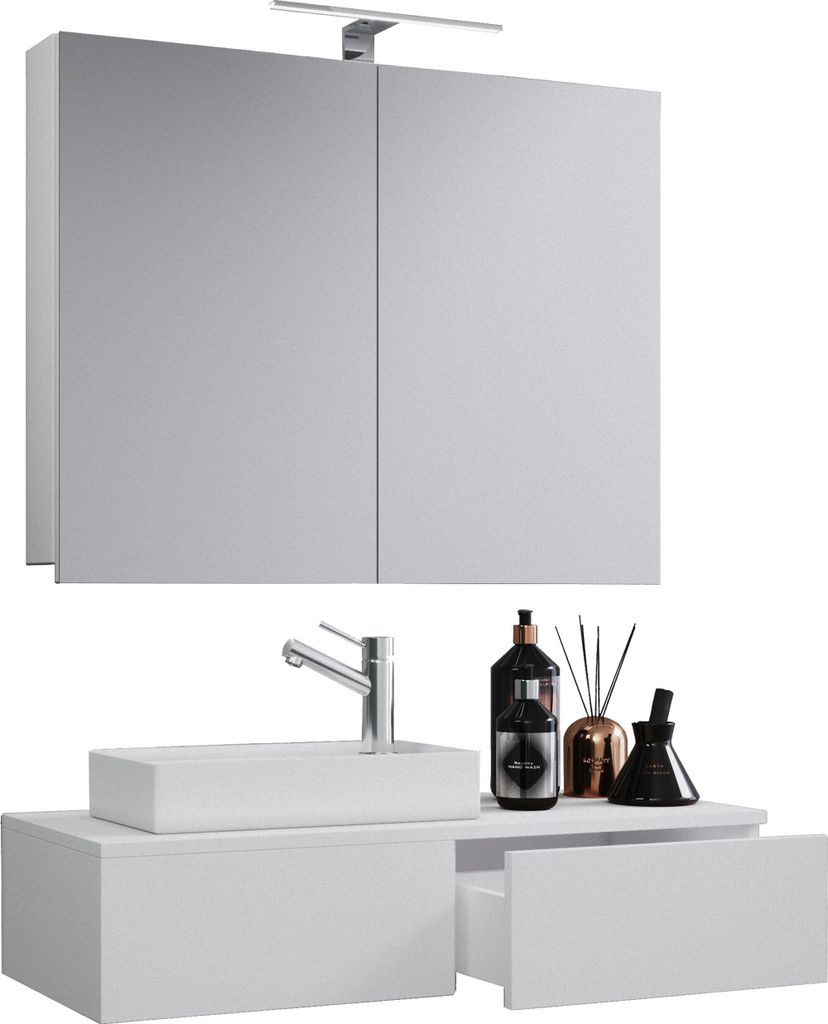 VCM my bath Badmöbel-Set Gudas 914835 weiß 85,0 x 35,0 x 14,0 cm