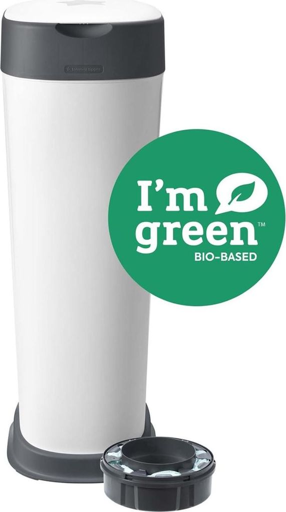 Tommee Tippee Twist & Click Windeleimer XL, Fasst bis zu 60 Windeln, Umweltfreundlicheres System mit 1 Nachfüllkassette mit Nachhaltig Bezogener A...