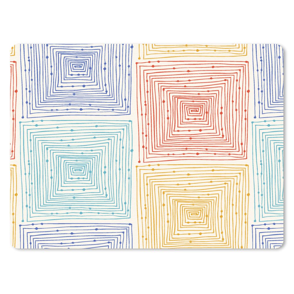 MuchoWow Mauspad Mousepad Labyrinth - Pastell - Punkte - Muster 23x19 cm - Mousepads - Maus Mat - Pad - Mausunterlage - Schreibtischunterlage - M...