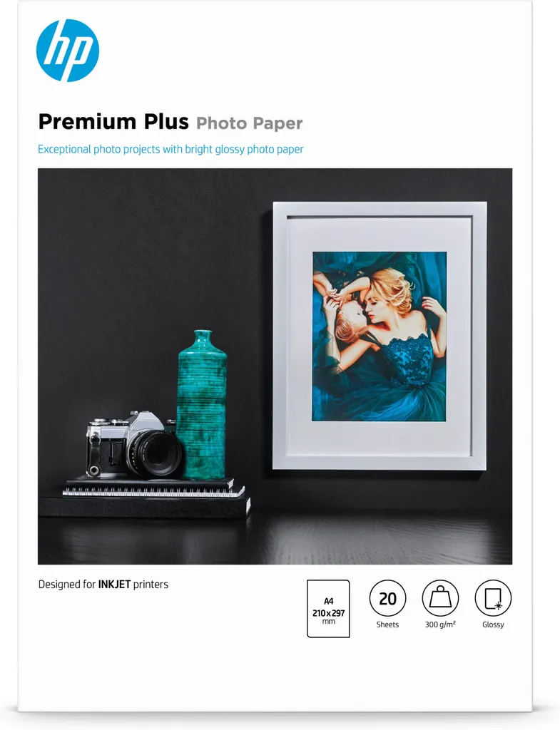 HP Premium Plus Photo Paper A4 Glossy 300g Carta Fotografica CR672A