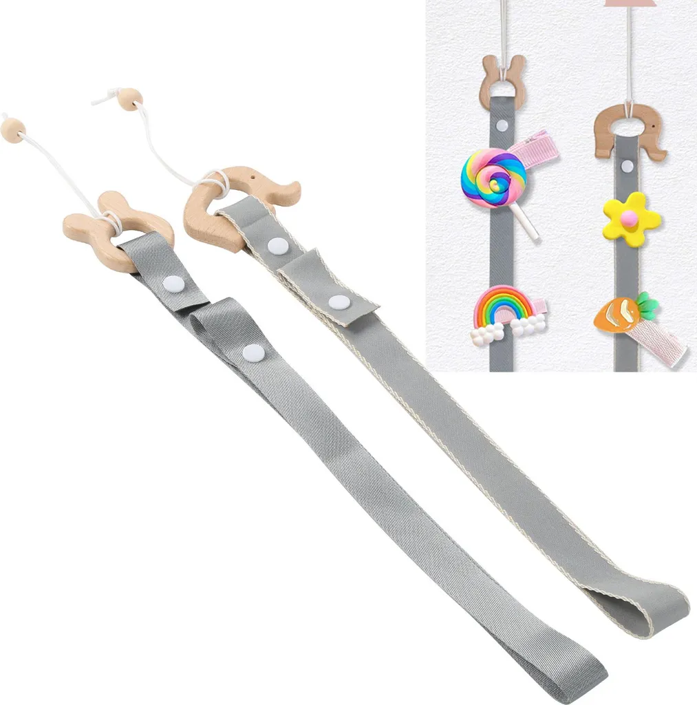 Organizzatore Mollette Capelli Bambina 2 Pezzi Coniglio Elefante - Shop Online - 4