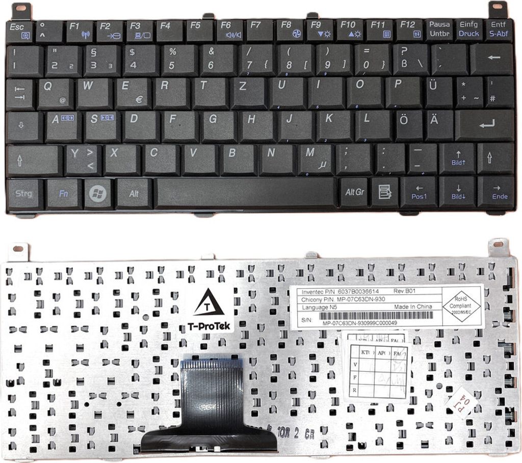 DEUTSCHE - Schwarz Tastatur keyboard Kompatibel für Toshiba NB100, NB 100