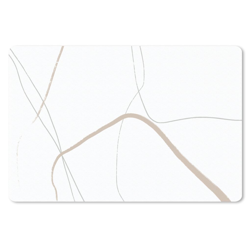 MuchoWow Schreibtischunterlage Abstrakt - Minimalismus - Linienkunst 60x40 cm - XXL Mauspad - Großes Mauspad