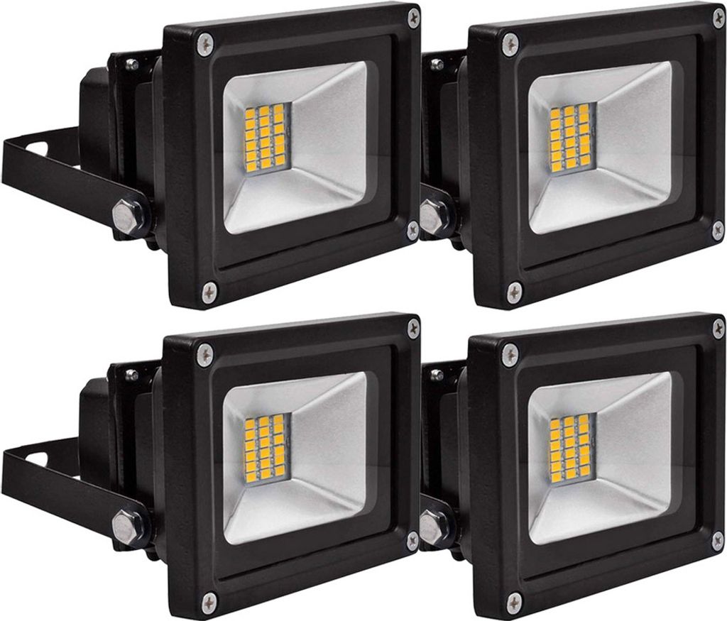 4pcs 20W SMD LED Strahler Fluter,Greenmigo IP65 Flutlicht Leuchtmittel Baustrahler Scheinwerfer Warmweiß Wandstrahler Außenstahler Leuchtmittel 8...