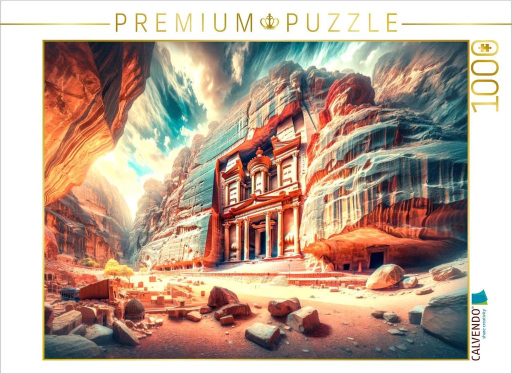 CALVENDO Puzzle Petra - Das rosa Stadtjuwel (Neues Produktbild 