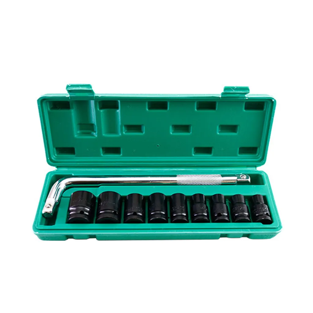 Coffret de douilles à choc longues 10 pcs pour clé à chocs pneumatique