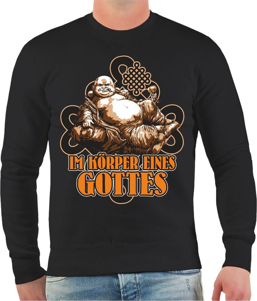 Herren Sweatshirt Im Körper eines Gottes
