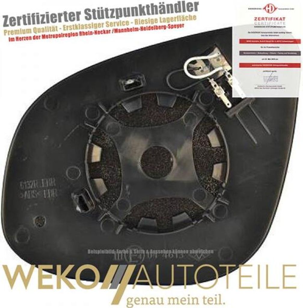 Spiegelglas Außenspiegel rechts DIEDERICHS 1686928 für MERCEDES-BENZ RENAULT