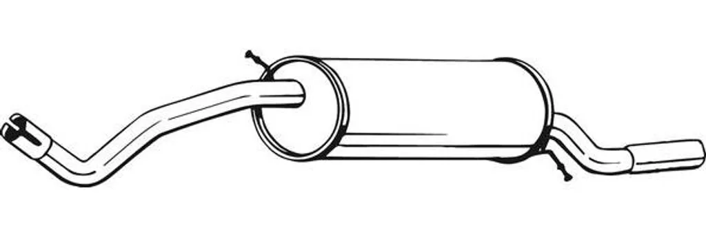 Pot d'échappement arrière pour Polo 6R et Audi A1 - Modèle BOSAL 278-801