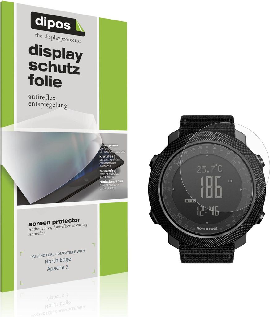 6x Schutzfolie für North Edge Apache 3 matt Displayschutzfolie Folie Display Schutz dipos