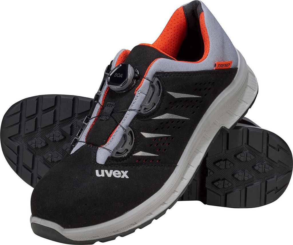 uvex 2 trend Sicherheitsschuh S1P Halbschuh schwarz/grau 43