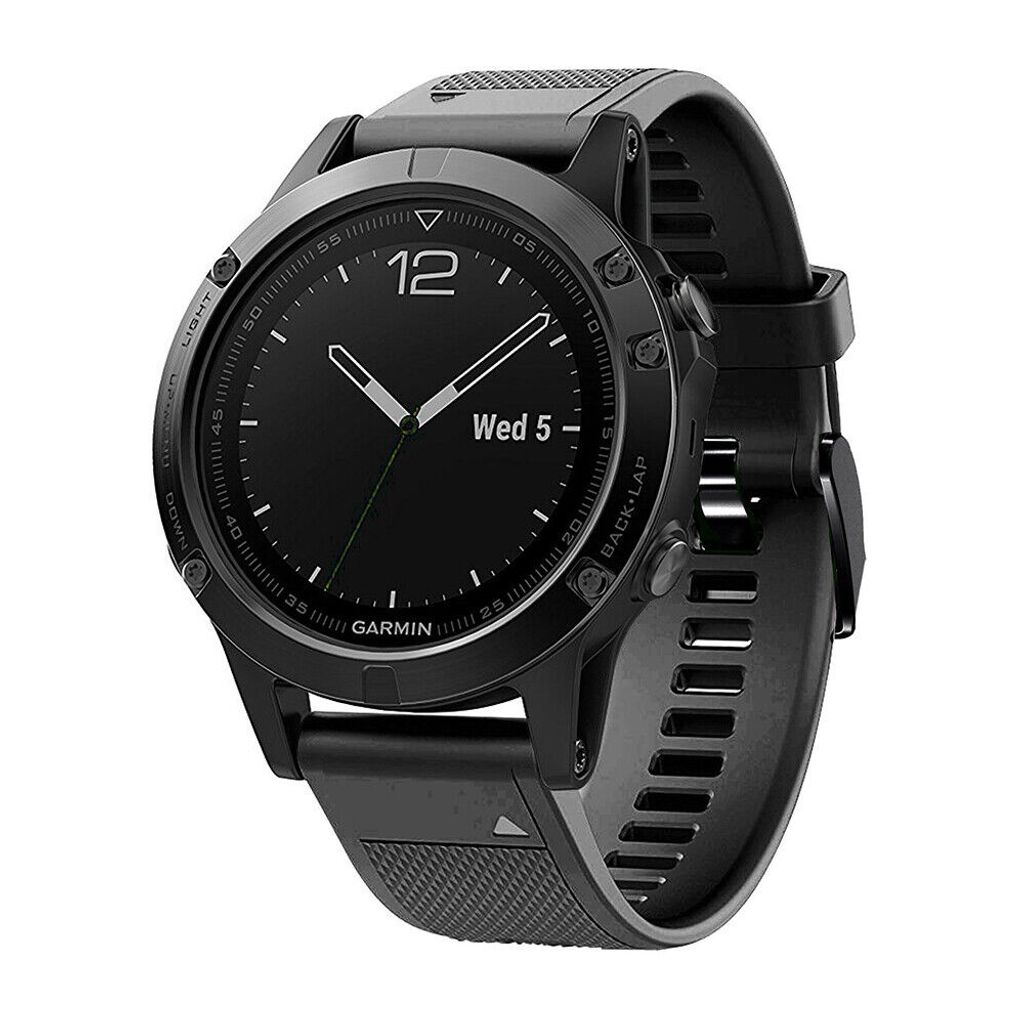 Strap-it Silikon-Sportarmband – Schwarz – Passend für Garmin Fenix 6 (Pro) / Fenix 7 (Solar) / Epix Gen 2 / Pro 47 mm