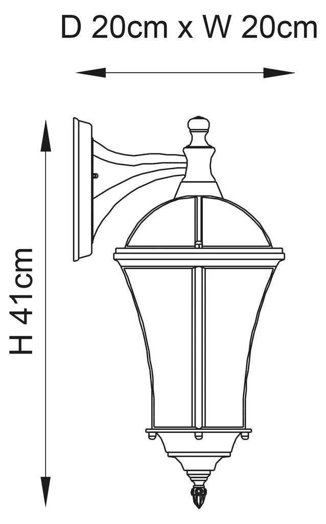 Éclairage extérieur pour terrasse Drayton Noir IP44 Style Lanterne E27