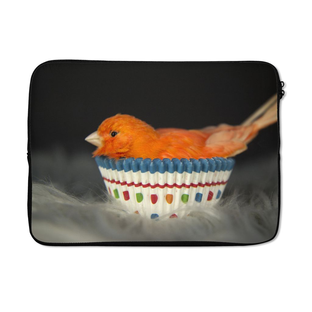 Laptop Hülle 14 Zoll - Vogel - Muffinförmchen - Portrait - Laptoptasche