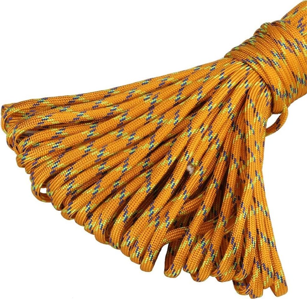 5m Farbe-028 orange-gelb-blau Paracord 550 Fallschirmschnur Produktbild 