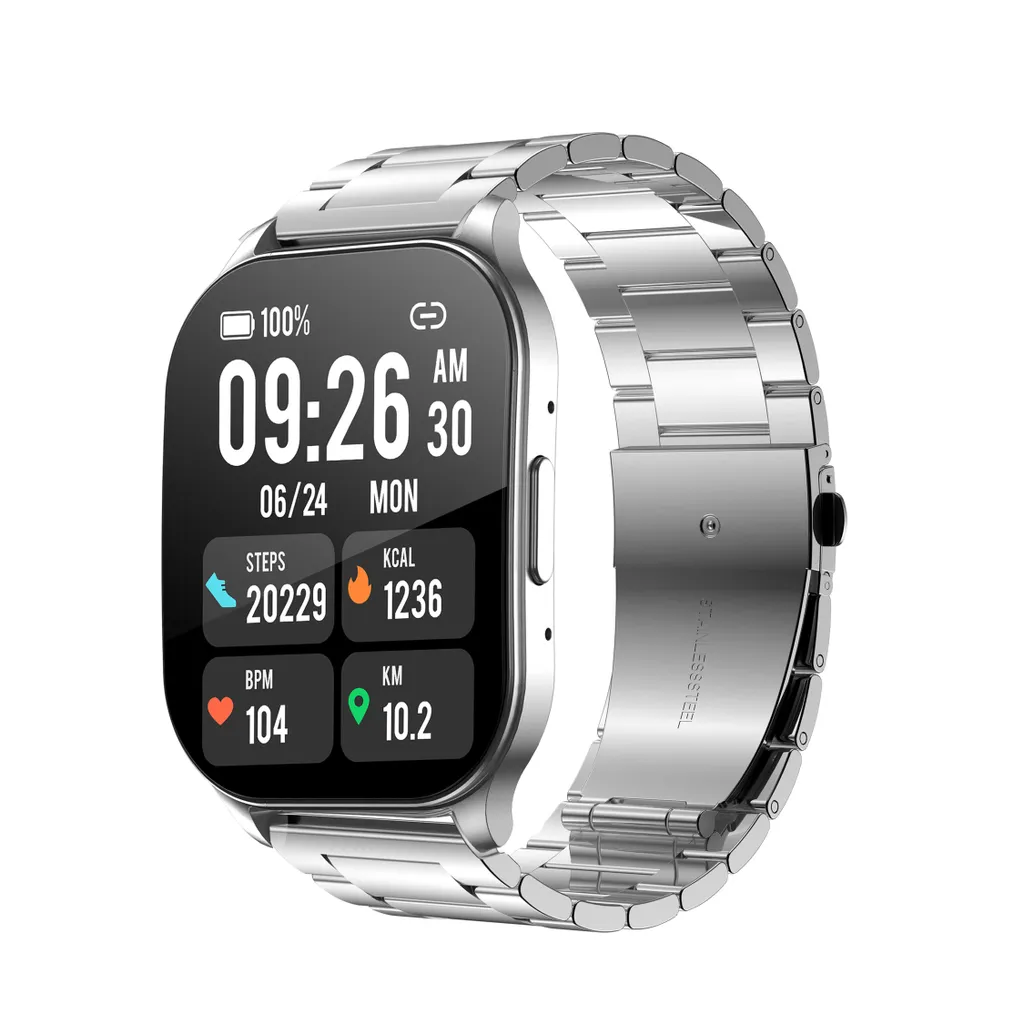 Montre connectée WG AirFlexOne argentée fini les pannes avec ses bracelets