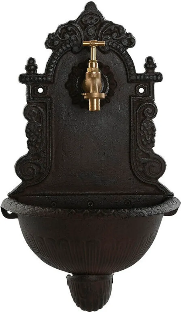 Fontaine de jardin robuste en fer avec robinet rétro Home ESPRIT