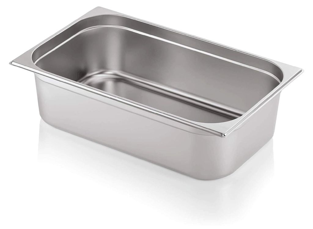 Gastronormbehälter GN1/1 aus Edelstahl, geeignet für Sous Vide, Kombidämpfer, Dampfgarer, Chafing Dish und Bain Marie, verschiedene Größen