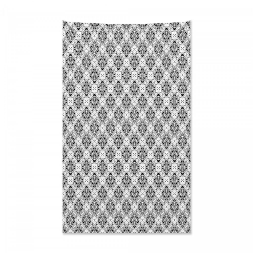 Abakuhaus Ethnisch Wandteppich und Tagesdecke, Retro Damast Royal Style aus Weiches Mikrofaser Stoff Kein Verblassen Klare Farben Waschbar, 140 x 2...