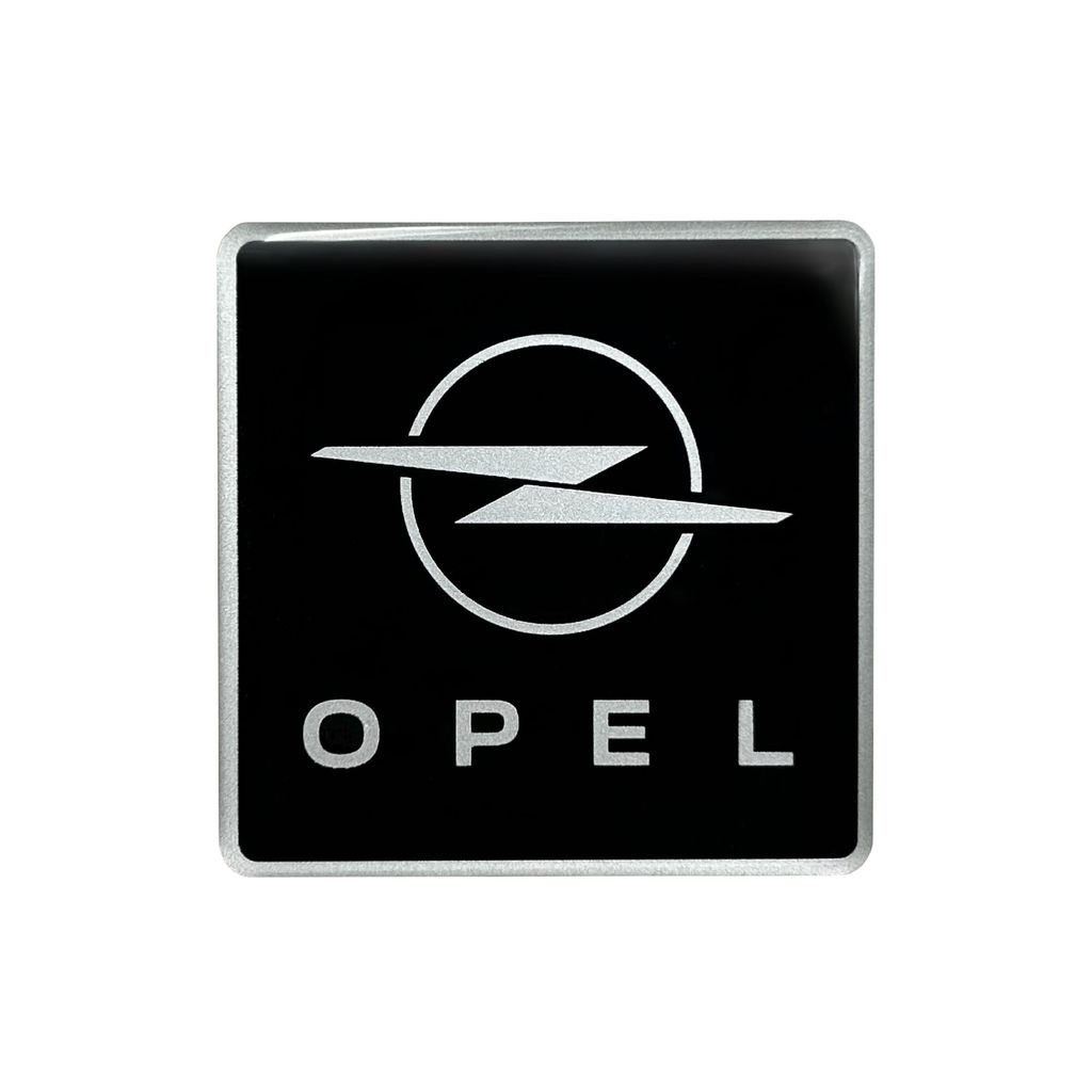 Aufkleber 3D Opel Logo, 52 mm, Schwarz