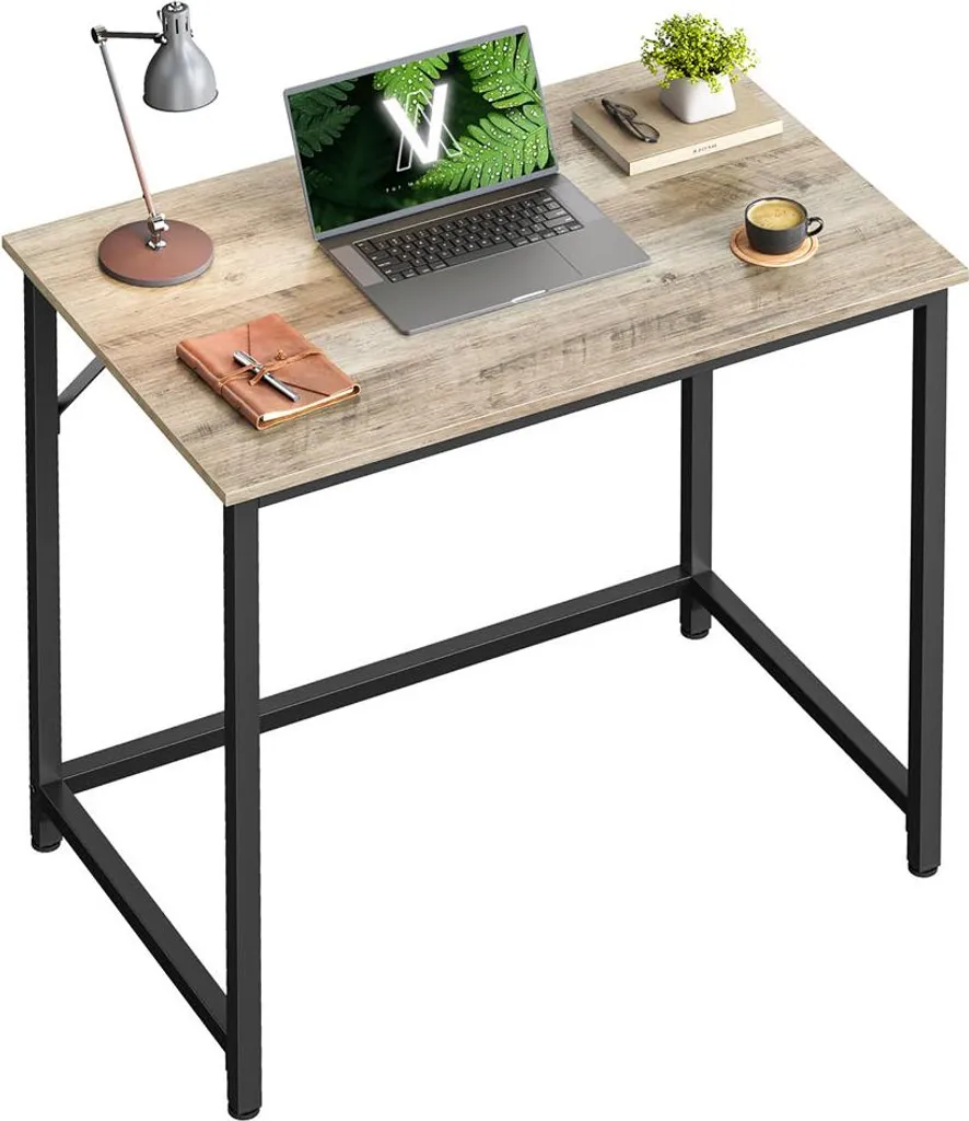 Console bureau informatique étroite style industriel pour petit espace