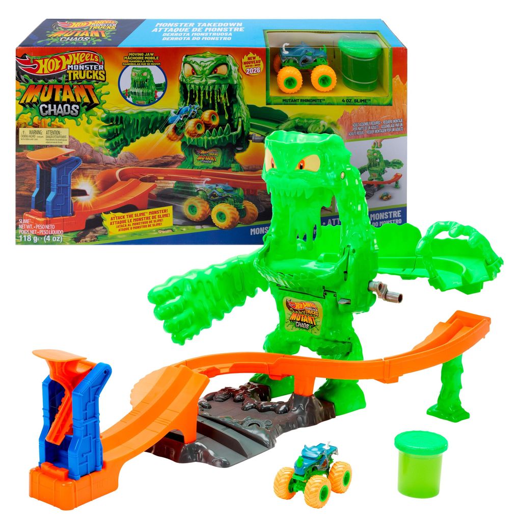 Hot Wheels Monster Trucks JMK90, Monster truck i zestaw Zdjęcie produktu 