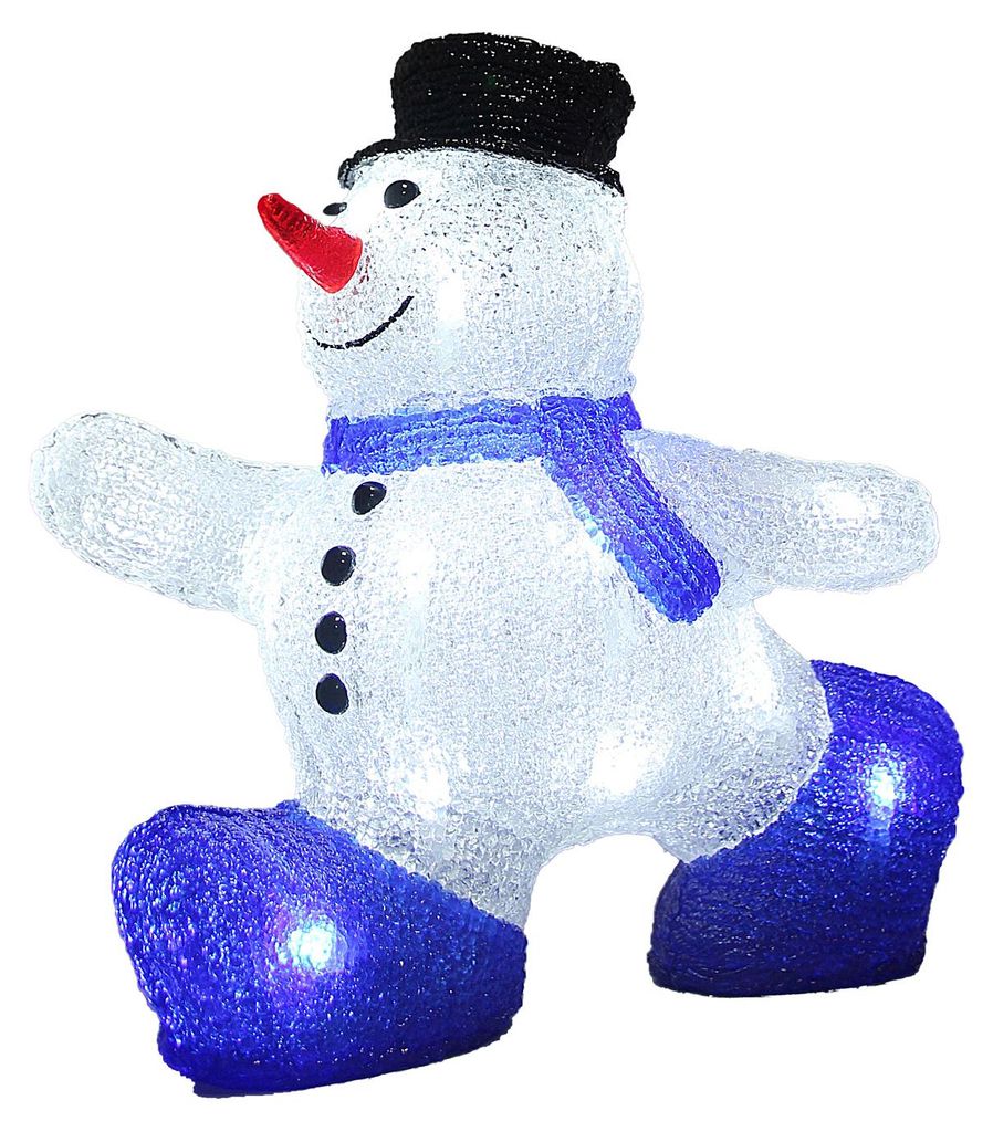 DEUBA® Weihnachtsdeko LED Acryl Figur Schneemann Außen Produktbild 