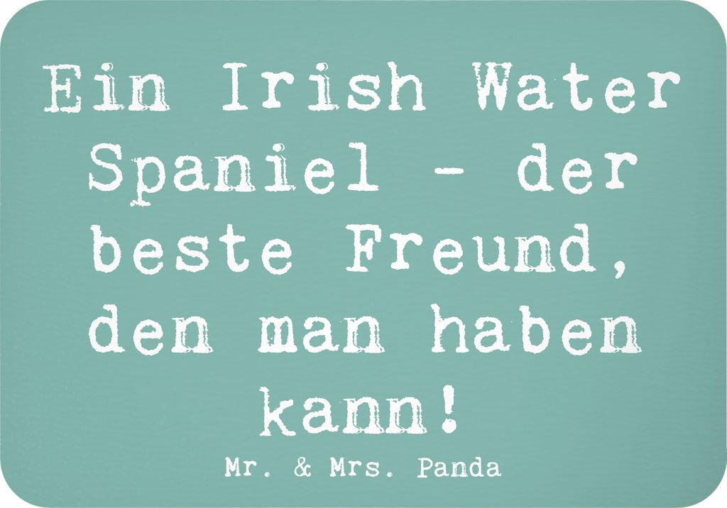 Mr. & Mrs. Panda magnet Spruch Irish Water Spaniel Freund - Meeresbrise - Geschenk, Hunderassen Charakter, Beschreibung, whiteboardmagnet, zettelha...