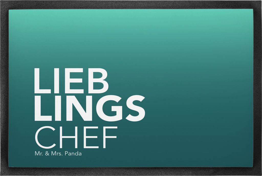 Mr. & Mrs. Panda fußmatte Chef 40 x 60 cm - Geschenk, Büro, Sauberlaufmatte, Boss, Geschenkidee, Vorgesetzter, Schmutzfangmatte, Leiter, Spruch, ...