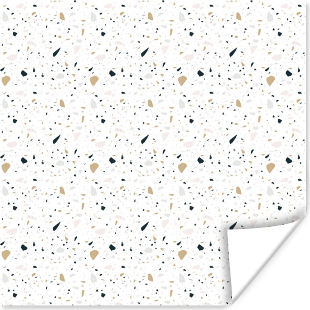 MuchoWow Poster Muster - Terazzo - Textur 100x100 cm - Babyzimmer
