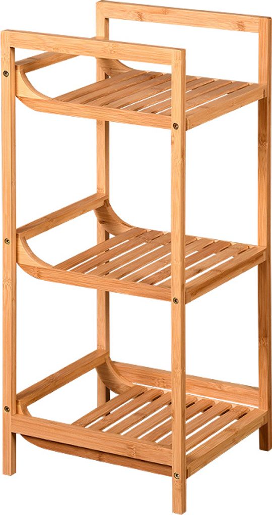 KESPER Regal mit 3 Ablagen  Bambus  30 x 30 x 70 cm