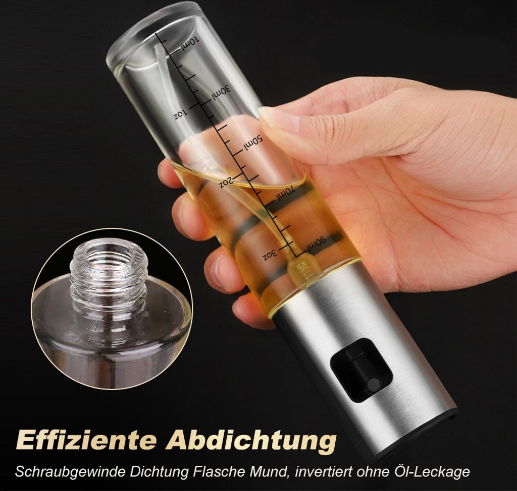 ZENG 2 Stück Öl Sprayer Zerstäuber, 3 in 1Ölsprüher mit Produktbild 8