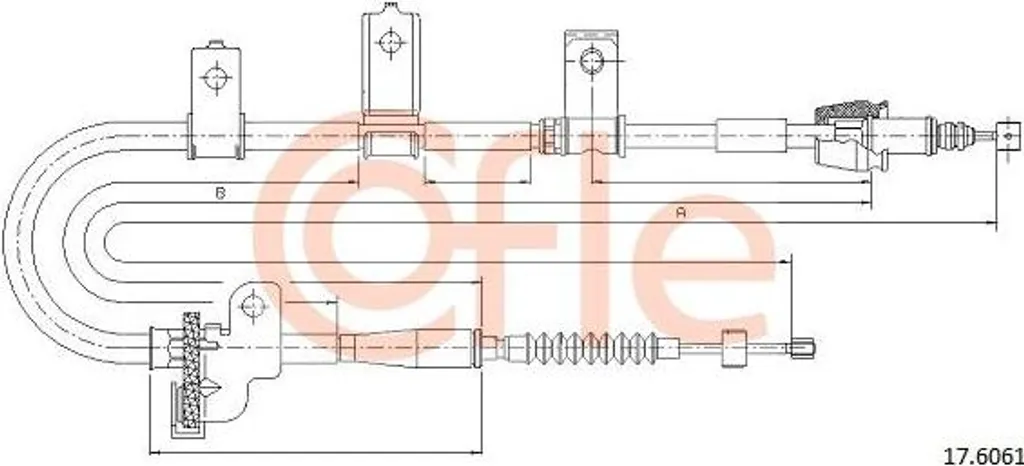 Câble de frein de stationnement arrière compatible Kia Picanto