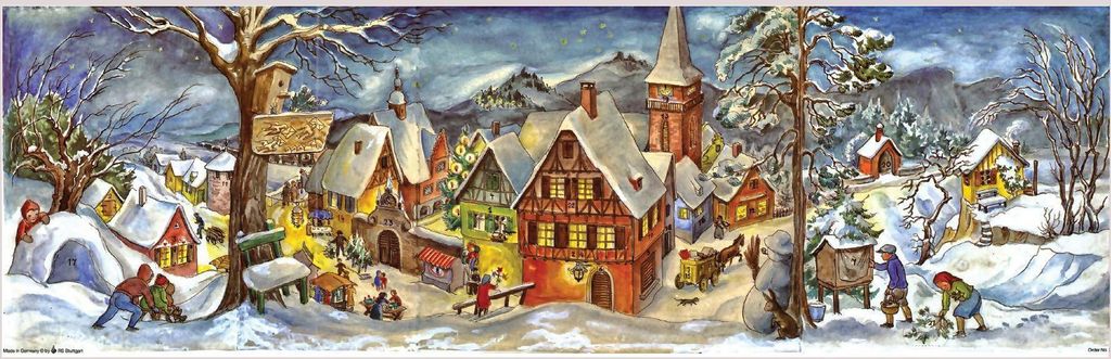 Adventskalender \Kleines Dorf im Winter\""