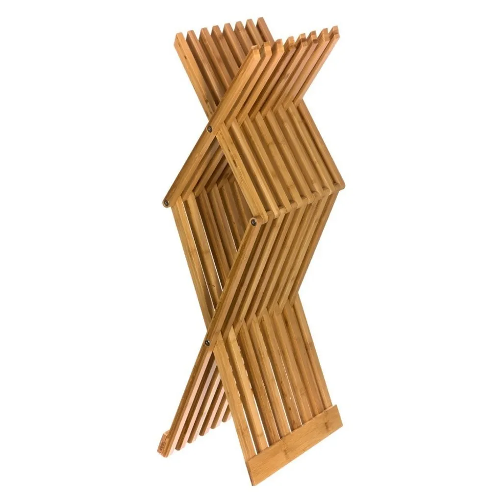 Siège d'appoint pliable bambou écologique tabouret mobile multifonction - 3