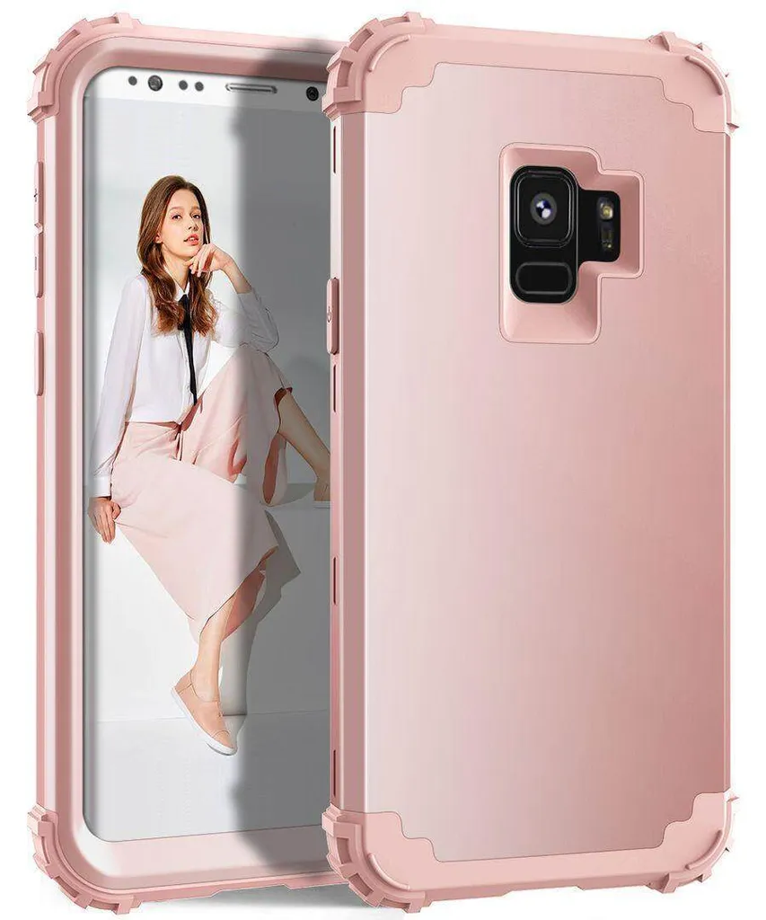 Custodia Protettiva Samsung Galaxy S9 Oro Rosa - 3 in 1 Full Body