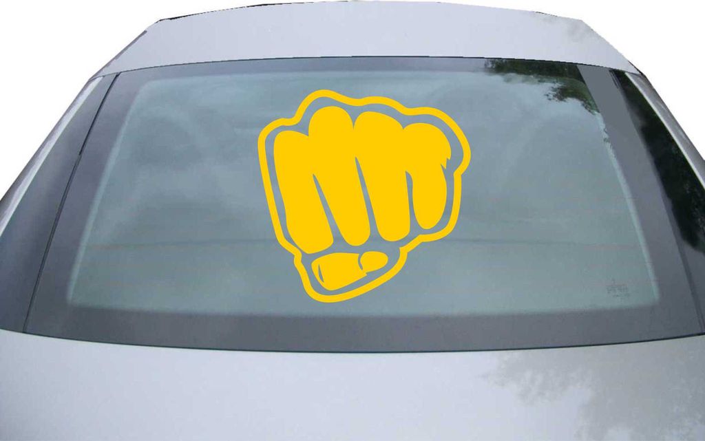 Indigos UG - Aufkleber Heckscheibe & Motorklappe DE6343 - gold - 600x599 mm - criminals fight - Auto Scheiben Fenster Heckklappe Tuning Racing JDM ...