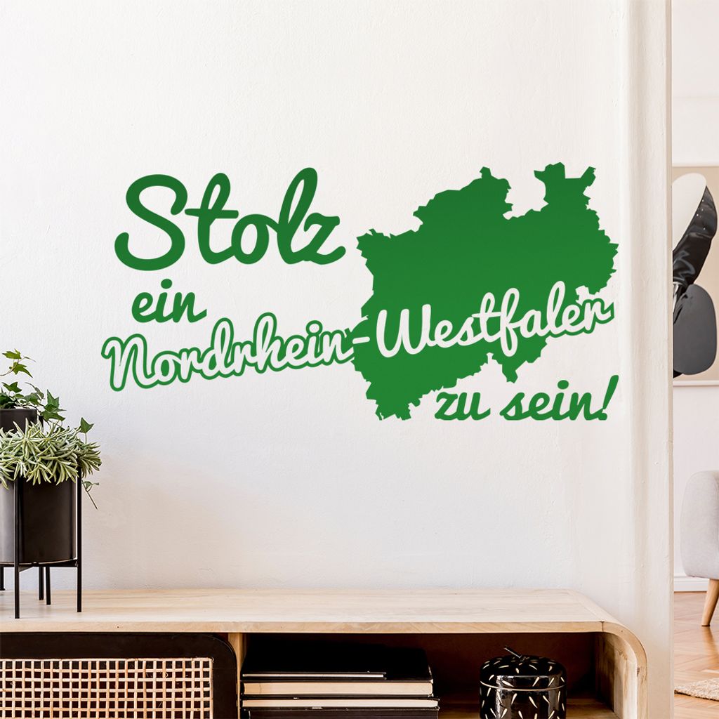 Nordrhein-Westfale Stolz Wandtattoo Wandaufkleber Wall Sticker - Dekoration, Küche, Wohnzimmer, Schlafzimmer, Badezimmer