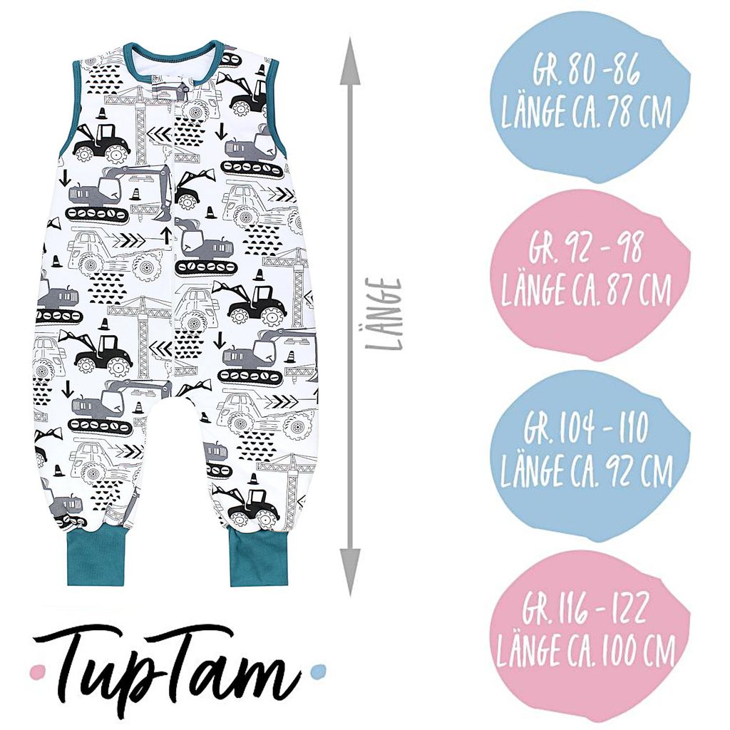 Baumwolle Schlafsack Warm TupTam Baby Schlafsack Mit Beinen & rmeln   Unisex Winter-Schlafsack Aus Baumwolle & Polyester TupTam Schlafsack Winter  Langarm