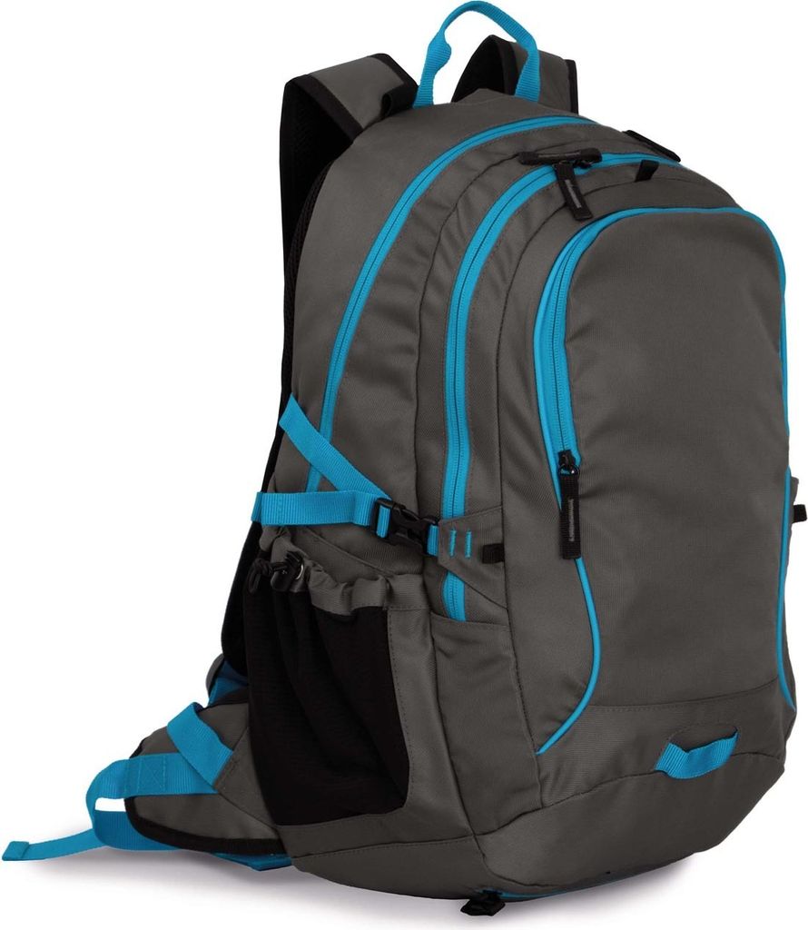 Kimood Rucksack mit Helm-Halter Netzrücken Radrucksack Brillenhalter, Größe:U, Farbe:Black/Black